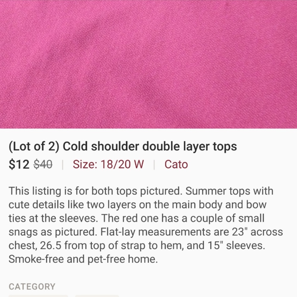 Lot of two tops